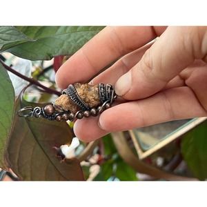 Fossil Shell, Carnelian Agate, WireWeavedUniques